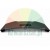 Black curved plastic car spoiler with a central recess shown on a white background