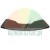 Dark brown curved plastic clip or profile piece isolated on a white background