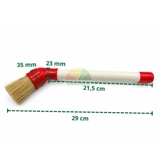 Angled tyre mounting paste brush with dimensions