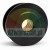 Black pulley wheel with groove and internal bronze sleeve bushing on white background