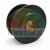 Black rope sheave pulley wheel with bronze bushing on white background