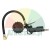 Tire inflator gun with pressure gauge and flexible hose on a white background.