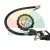 Tire inflator gun with pressure gauge and flexible hose