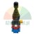 Industrial control joystick switch for truck tyre changer panel with rubber boot and contact blocks
