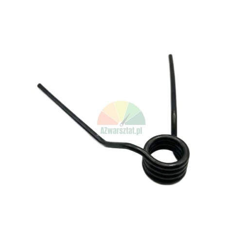 Black 21 mm torsion spring on a white background