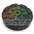 Round rubber jack pad with 12 cm diameter and 2.5 cm thickness