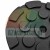 Close-up of a black composite weight plate with textured surface and center hole.