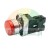 Red illuminated push button switch for lifts with metal bezel and 1 NC contact block