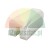 White plastic guide block with groove for chain or conveyor systems on a white background