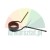 Black metal direction change torsion spring 29 mm isolated on a white background.