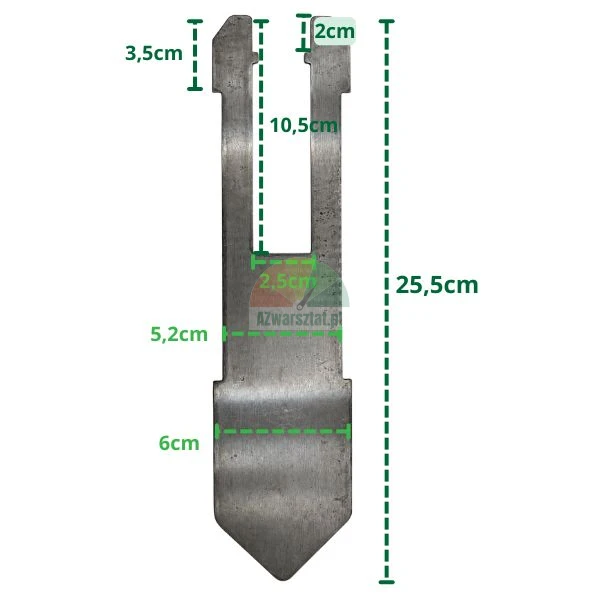 Metal clamp guide for assembly table with technical dimensions