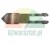 Flat metal blade component with a pointed tip and slotted end on a white background