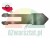 Flat steel mounting part or tool key with a slotted fork end and pointed tip on a white background