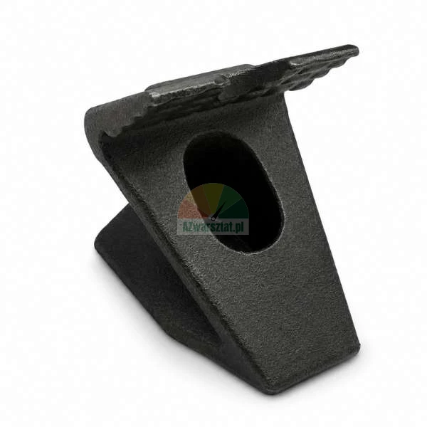Black metal clamping jaw for tyre changer machine Type A on a white background