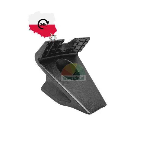Black metal stepped clamping toe for machine tool workholding on a white background