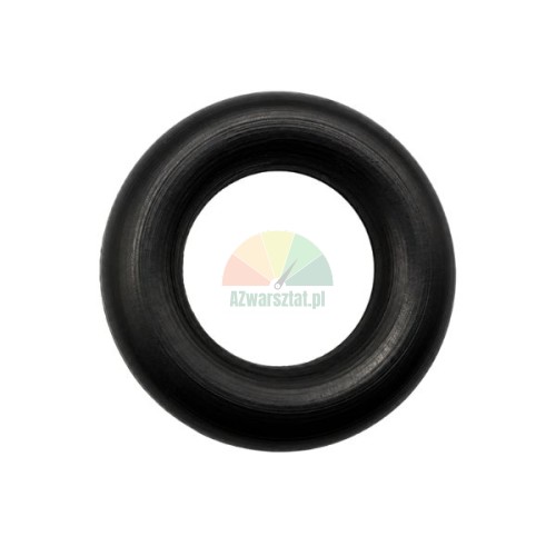 Black rubber O-ring 17x3.9 mm for valve block on white background