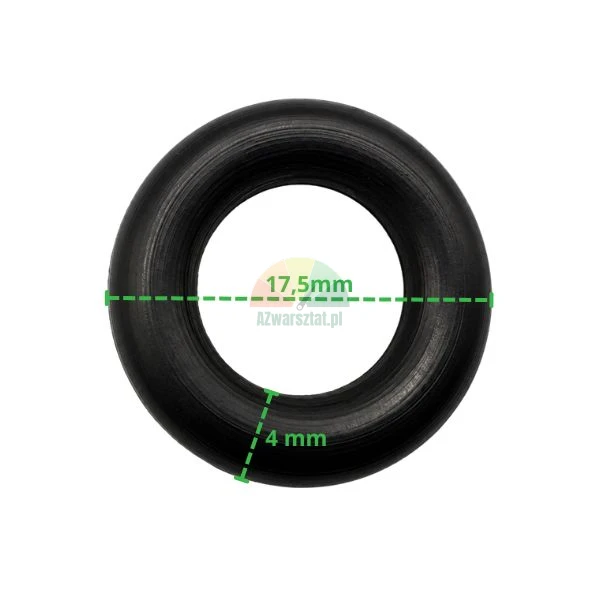 Black valve block O-ring 17x3.9 mm with dimensions