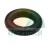 Black rubber O-ring seal on a white background