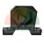 Type B black plastic guide block with profiled channel and mounting holes