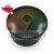 Black ceramic baking dish with a lid featuring a central hole on a white background.