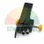Pneumatic control handle valve for tire changer machine with yellow buttons and quick connect fittings