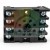 Black DIN rail relay socket with screw terminals PF083A