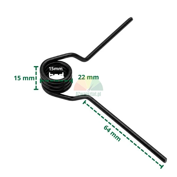 Tire changer rotation switch spring with dimensions